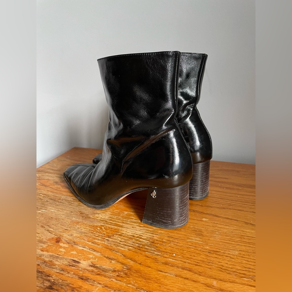 Jimmy Choo Patent Leather Block Heel Booties Size EU 37 - Picture 4 of 10